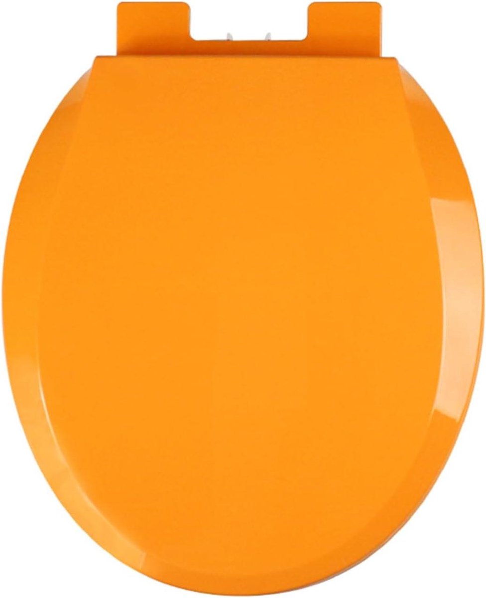 Toiletbril O-vorm - WC-bril Deksel - Badkamer Verbeteren - Softclose & Quick Release - 36 x 41 cm - Oranje