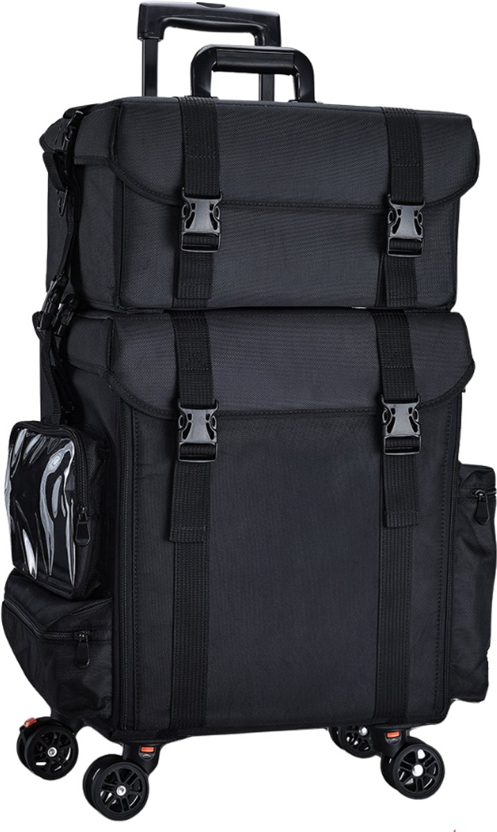 Make-up Trolley Premium - Zachte Nylon Organizer - Met Wielen - 60 cm