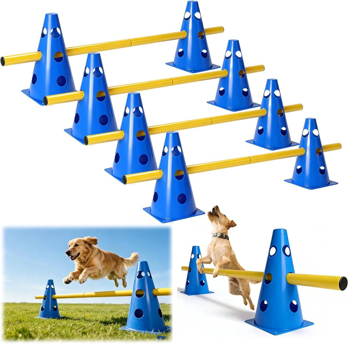Agility Set Practical Stud Hords Set Dogs, Large Cavaletti, Dog Hords Set, Kids Pegboard Set, Adjustable Stud Hords - ShopVlot