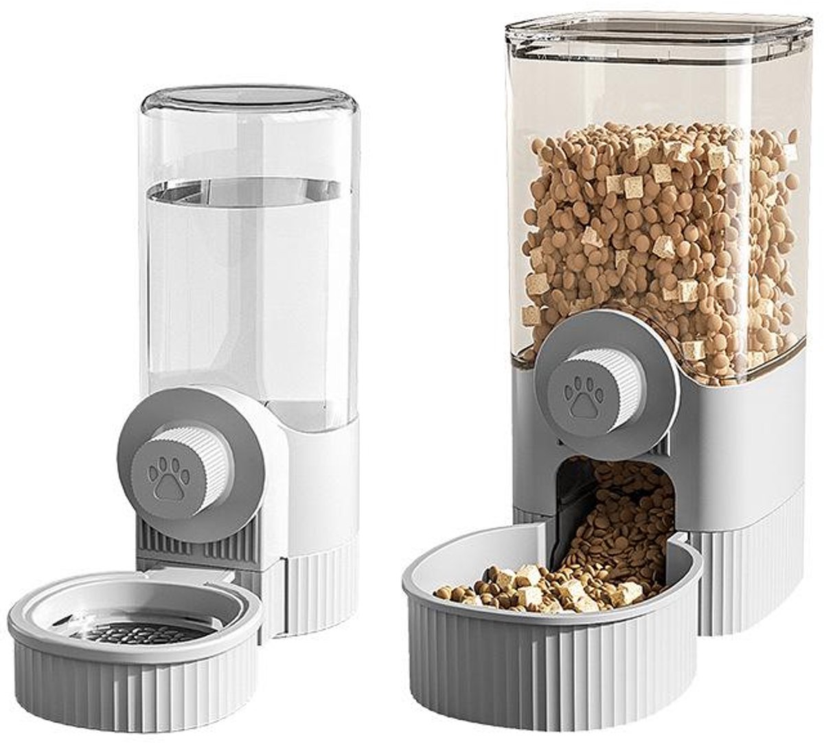 Konijn drinkbakje hangend – Konijn voerbakje hangend – Automatisch met zwaartekracht en sifon – 1 stuk – Wit