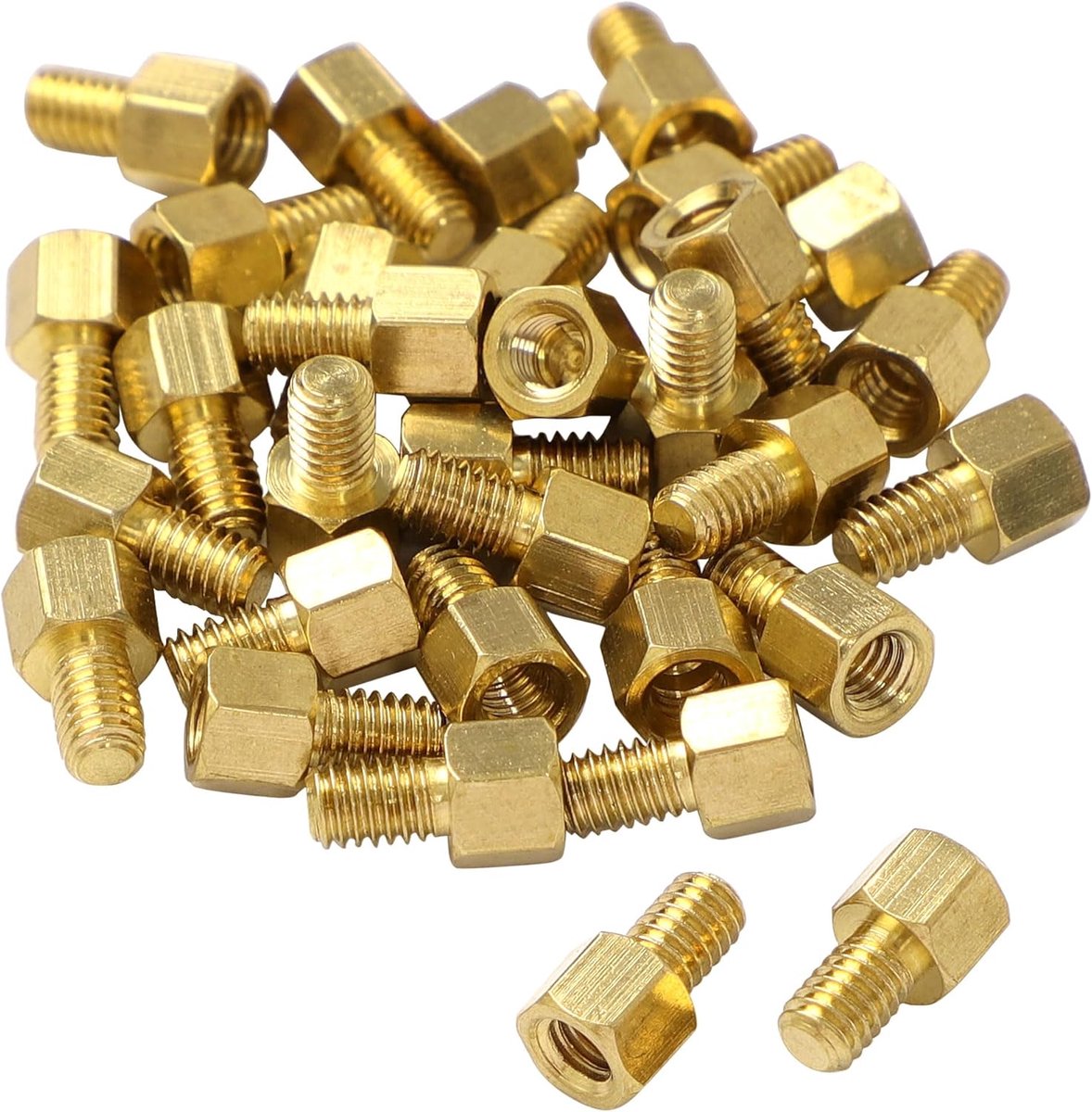 30 Stuks M4 Mannelijke Vrouwelijke Zeshoekige Standoff Spacers PCB Board Hex Messing Spacer Standoff Schroef Moer Schroefdraad Voor DIY Computer Build, Elektronische Projecten