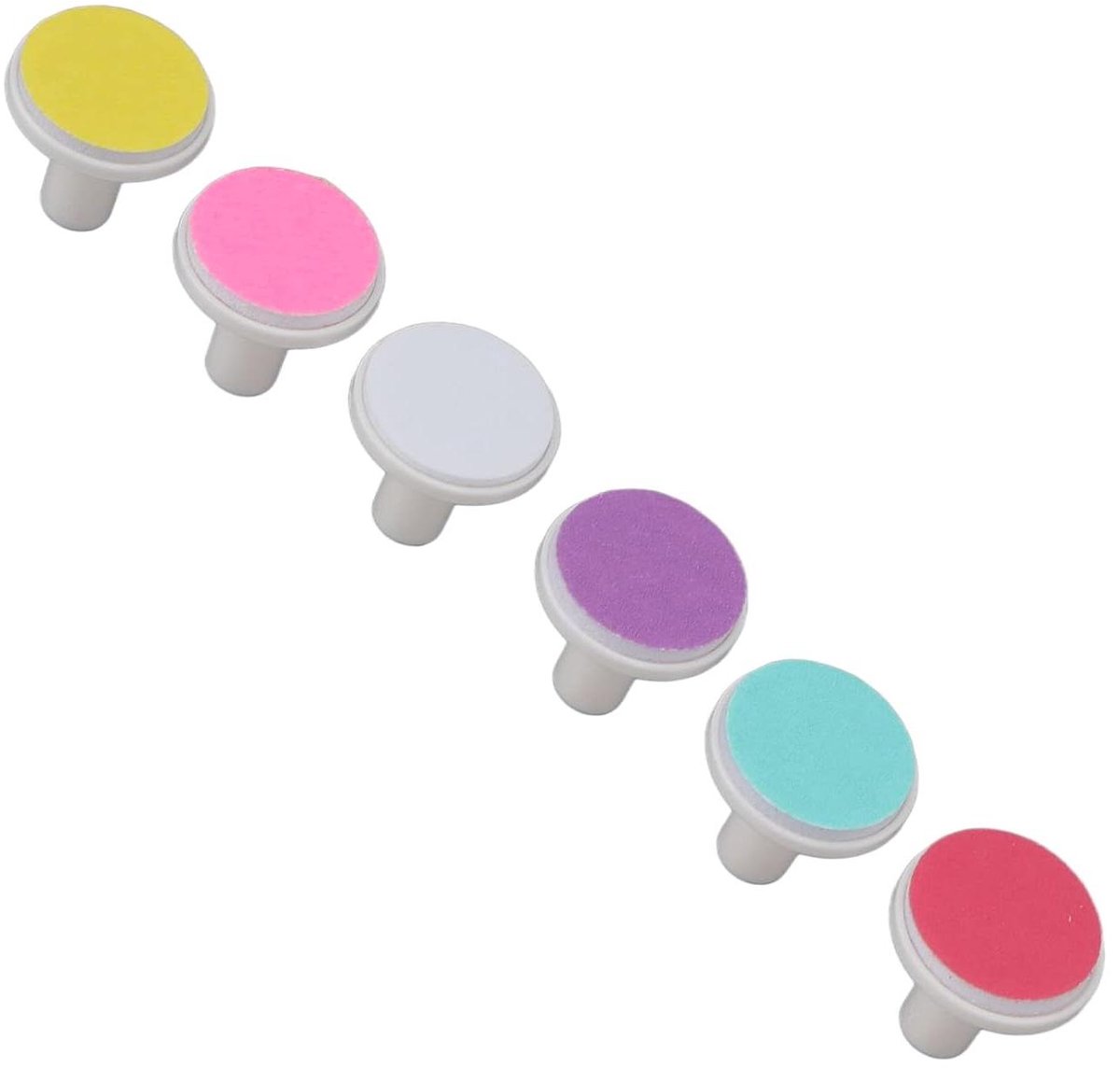 Vervangingskoppen Babynagelvijl - Slijppads Set - Baby Nagels Verzorgen - 6 Verschillende Stukken - 6 Stuks - Multicolor