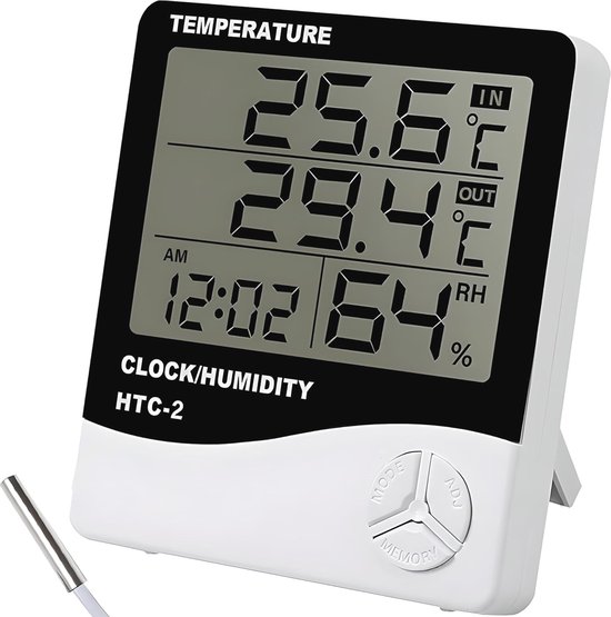 Aideepen 5 x 2m kabeltemperatuur digitale thermische sonde sensor