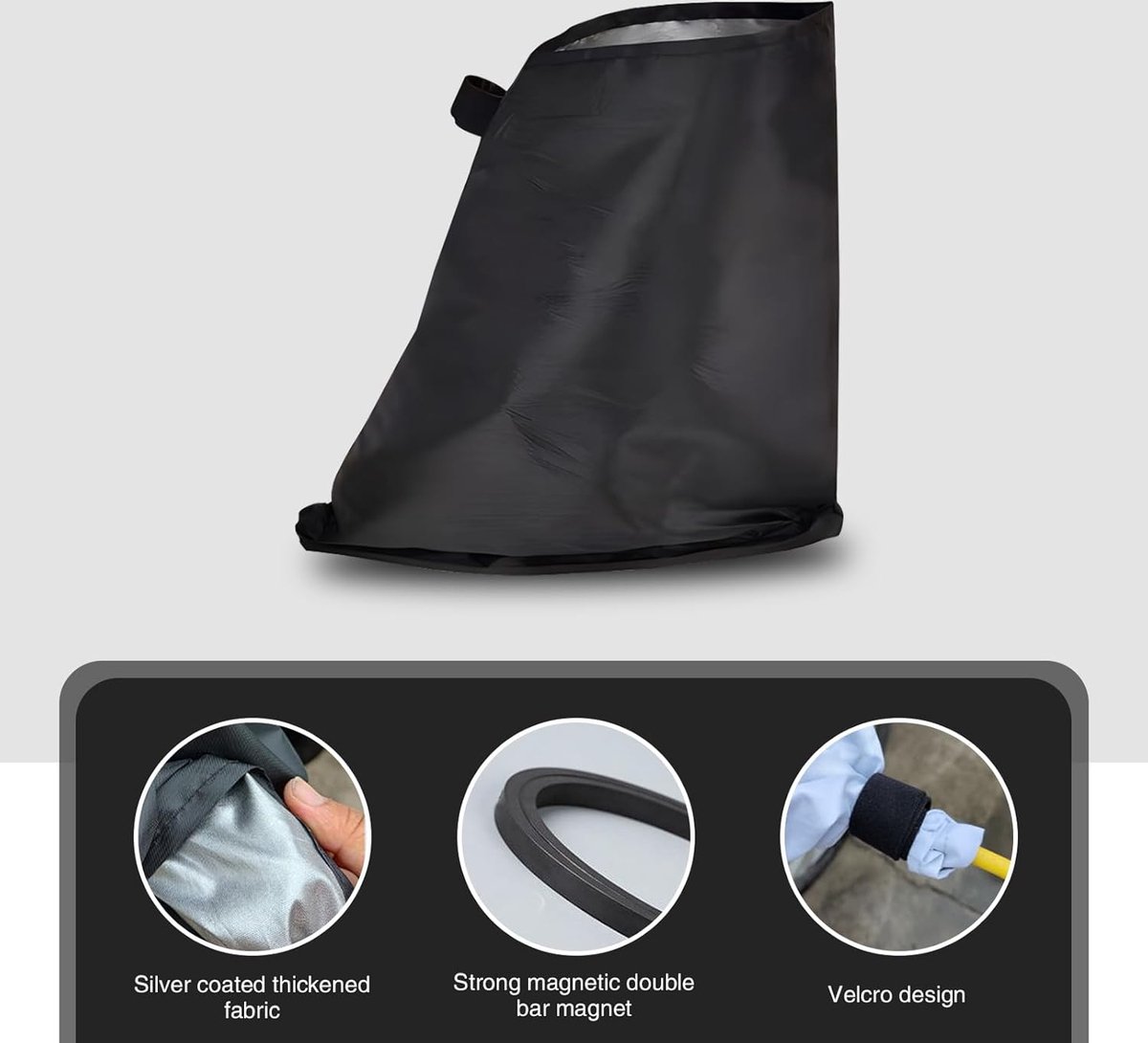 Regenhoes - Regencover - regenhoes voor oplaadpistool - waterdichte hoes voor oplader - elektrisch voertuig voor nieuwe energie - Dekzeil - Waterdichte Regenhoes - waterdicht - zwart - regendicht - oplaadpoort beschermhoes - Polyester - 16*42*28cm – foto 2