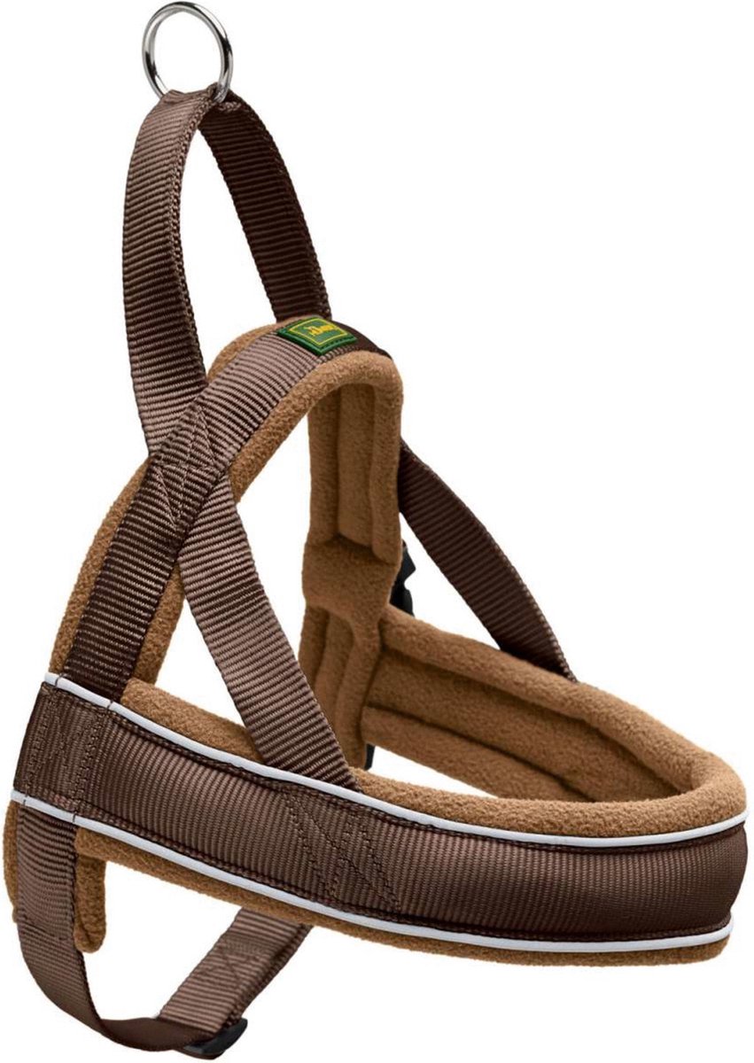 Bol.com Hunter Harnas Norweger Racing - Hondentuig -  Bruin/Cognac - M - 52-62 x 2.5 cm aanbieding