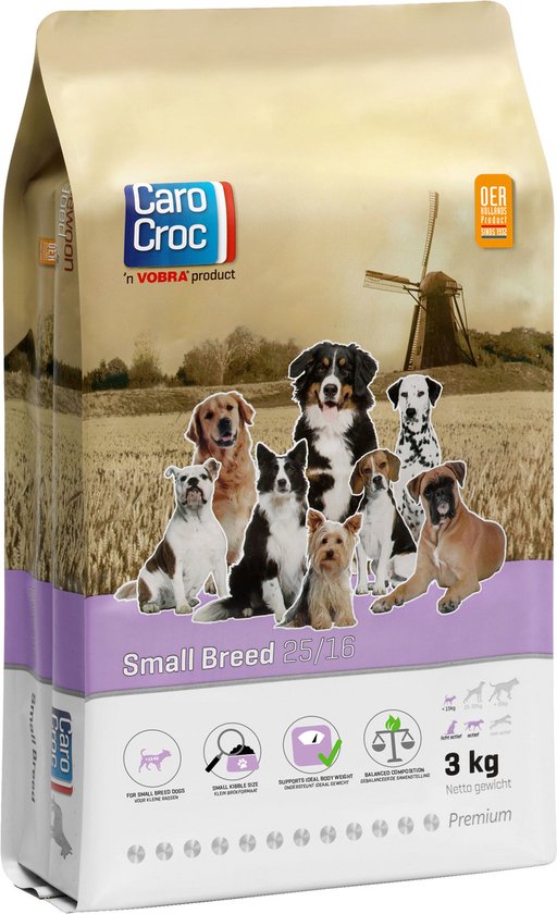 Carocroc Small Breed 25/16 - Hondenvoer - 3 kg