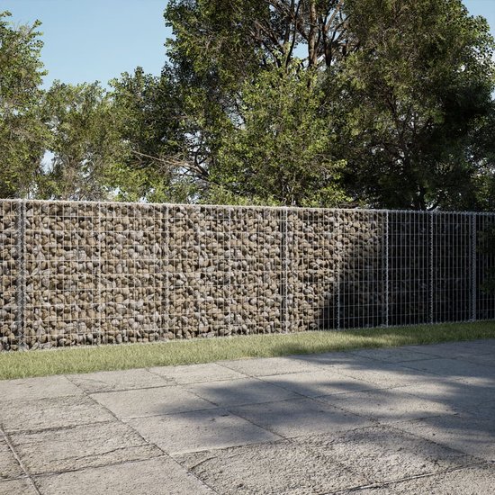 vidaXL - Gabion - 600x50x100 - cm - galvanisé - fer - argent