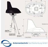 Calearo Shark II Triplex DAB / AM/FM/ GPS antenne - Arob antennebouw