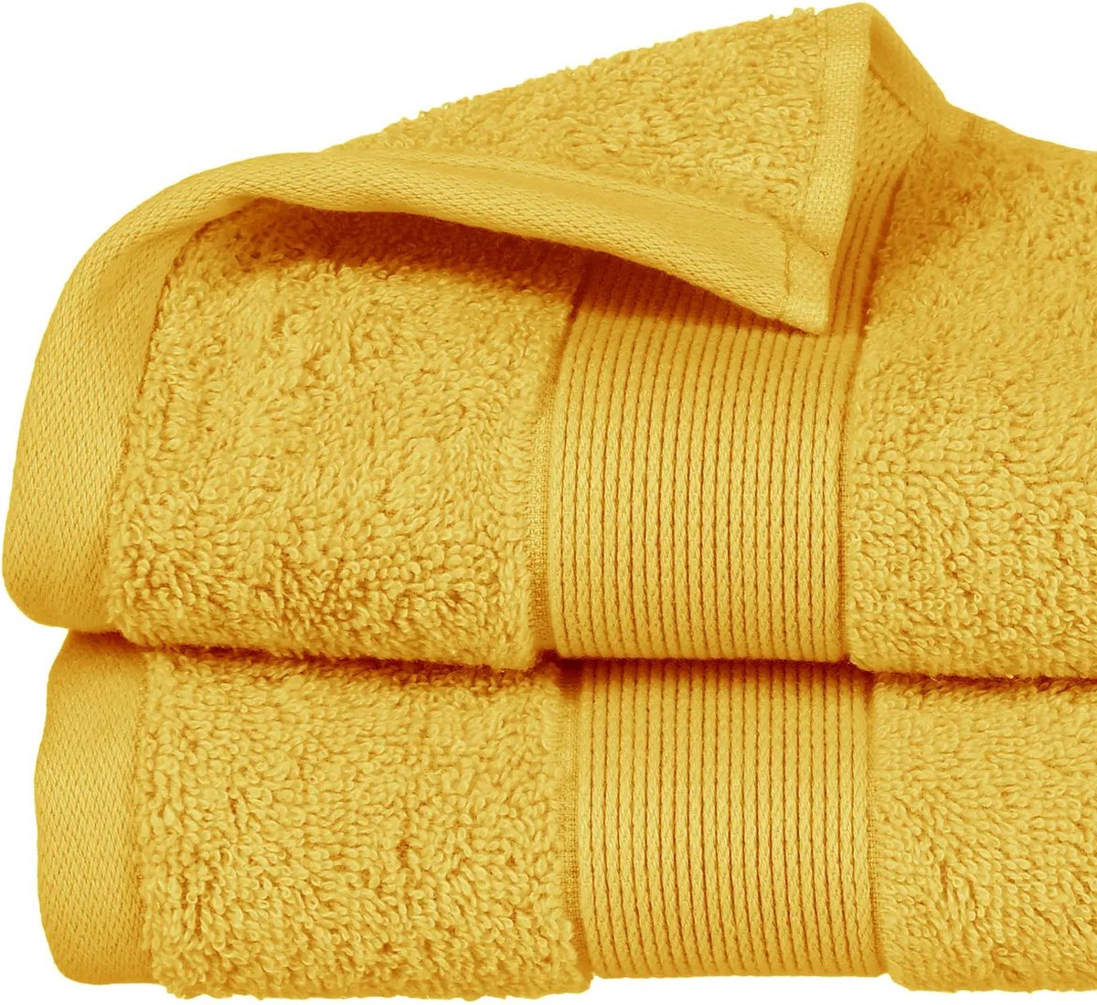 Atmosphera Badhanddoek Towelmaster - 6x - okergeel - luxe - 50 x 90 cm - katoen - 450 grams - badkamer handdoek