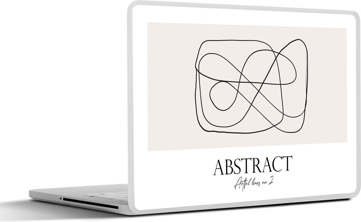 Laptop sticker - 14 inch - Kunst - Abstract - Lijn - 32x5x23x5cm - Laptopstickers - Laptop skin - Cover