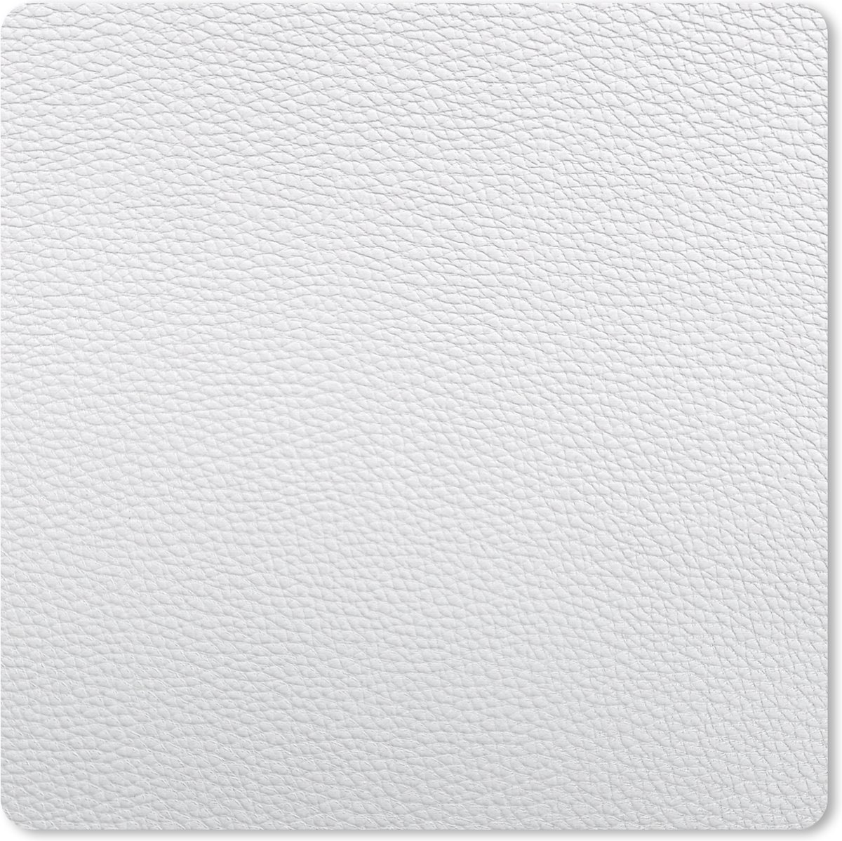 Muismat 20x20 cm - Mousepad Leer - Structuur - Lederlook - Wit - Muismatten