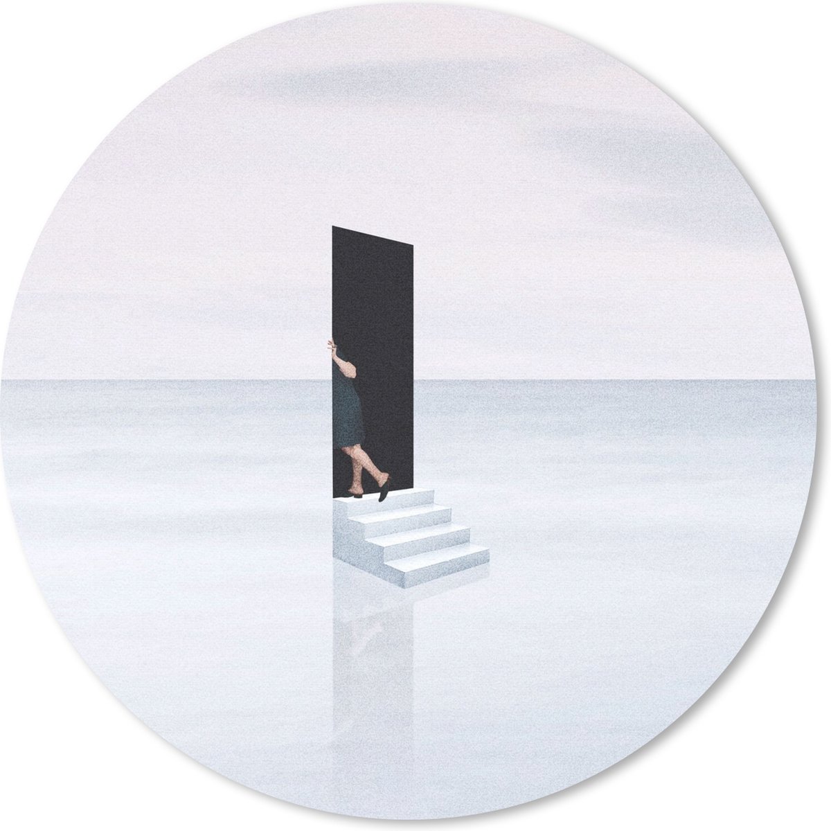 Muismat rond 50x50 cm - Mousepad Vintage - Deur - Abstract - Ronde muismatten