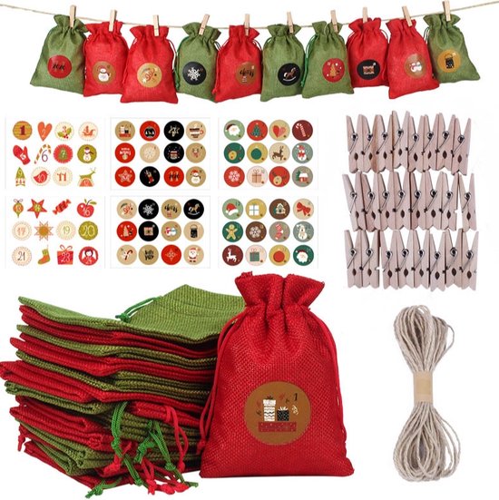 Jute Zakjes Adventskalender