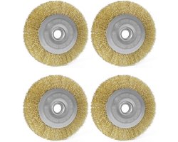 Onkruidborstel Set van 4 - Effectieve 15 mm Borstels voor Terrasreiniging