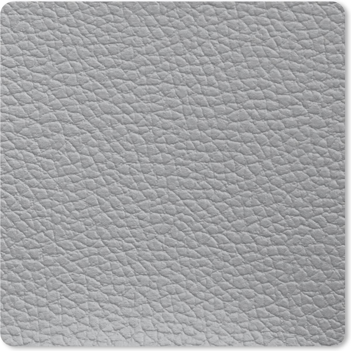 Muismat 30x30 cm - Mousepad Leer - Structuur - Lederlook - Grijs - Muismatten