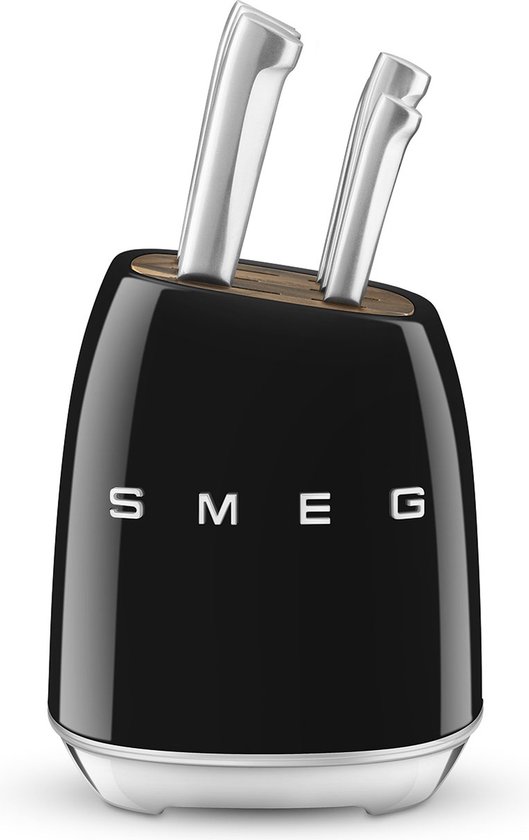SMEG KBSF02BL - Bloc à couteaux - Incl. 6 couteaux - Zwart