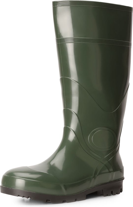 Ladeheid Heren Regenlaarzen - Thermo Rubber Laarzen Warm met Manchet Voering - PVC - LA-LMG-914-Bart - Groen - 46