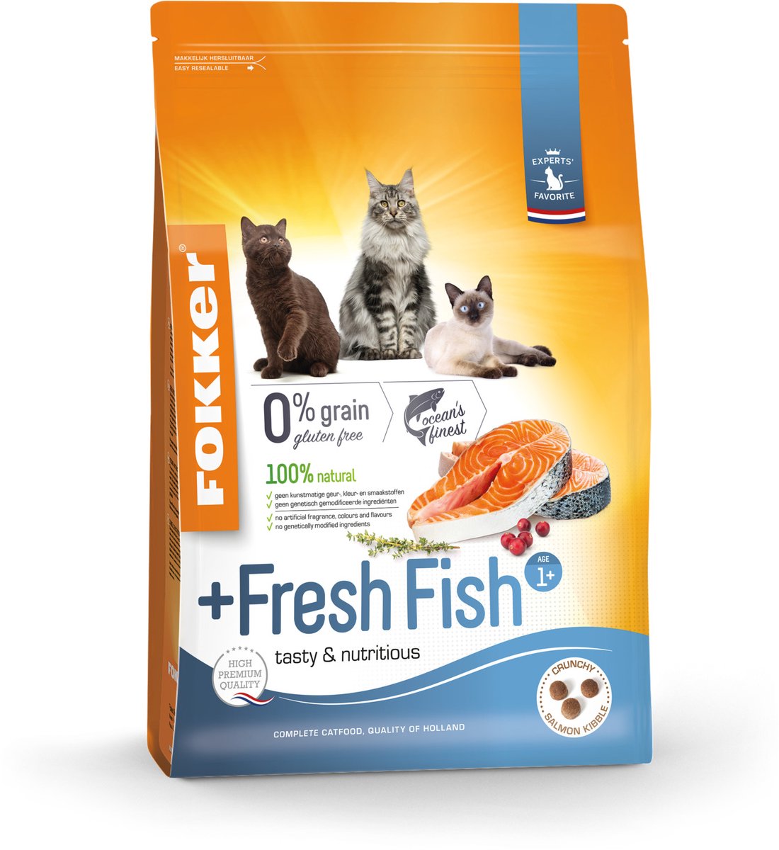 Fokker +Fresh Fish kattenvoer 2 x 7 kg