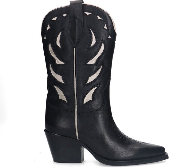 Cowboylaarsjes Sacha Cowboylaarzen Zwart Sacha Dames Zwarte Leren