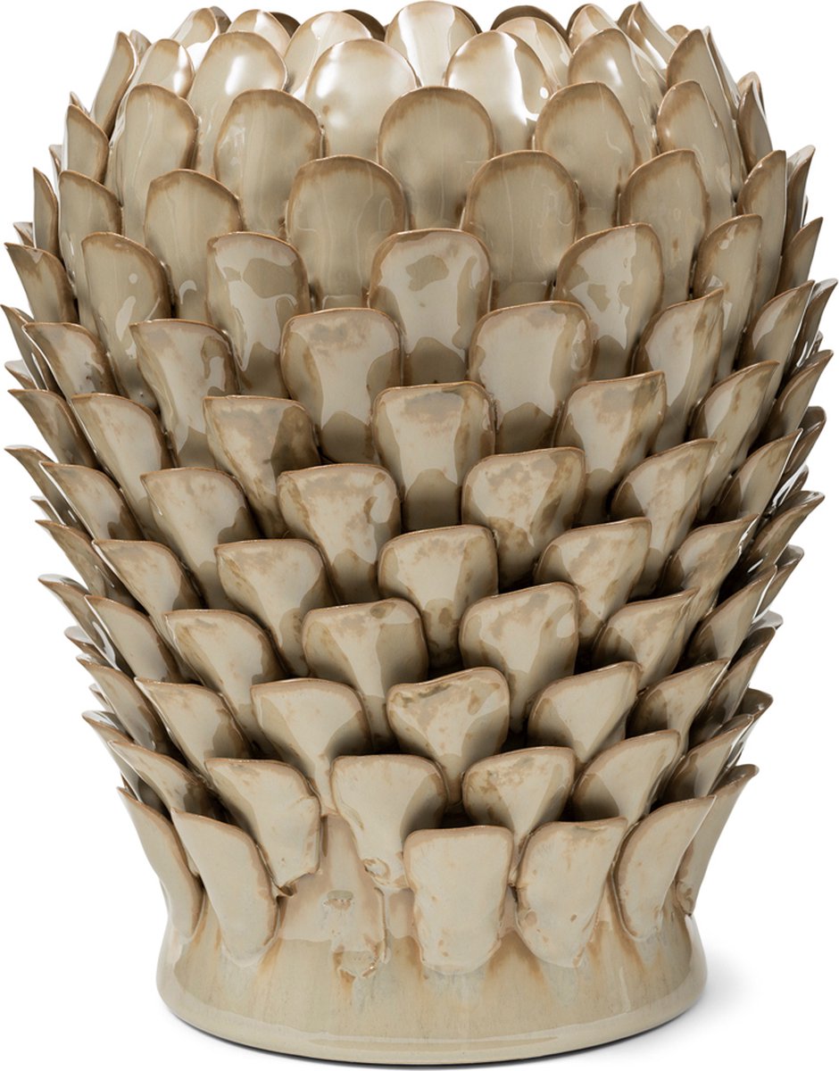 Riviera Maison Vaas Groen - Artichoke Bloemenvaas - Keramiek - (ØxH) 27.5x34