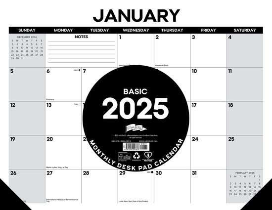 Basic Desk Pad Kalender 2025 | bol