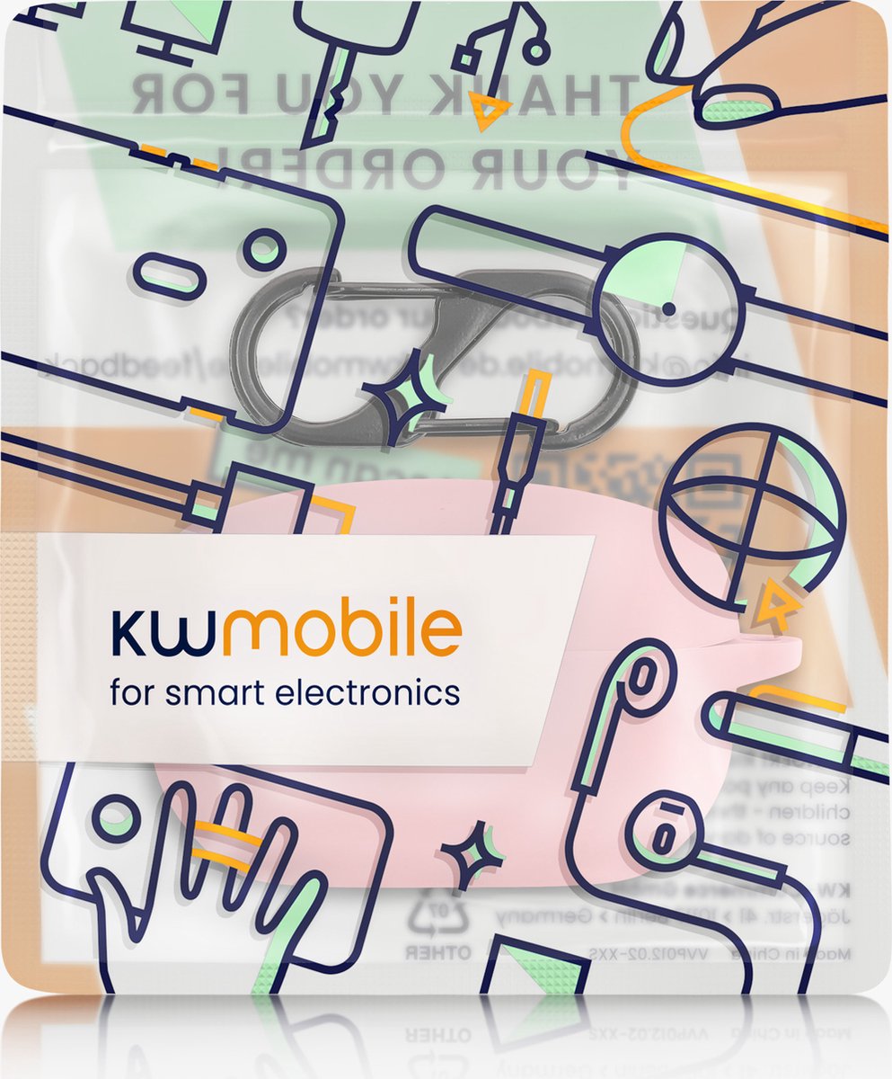 kwmobile Hoes geschikt voor Sony WF-1000XM5 - Siliconen cover voor oordopjes in oudroze – foto 5