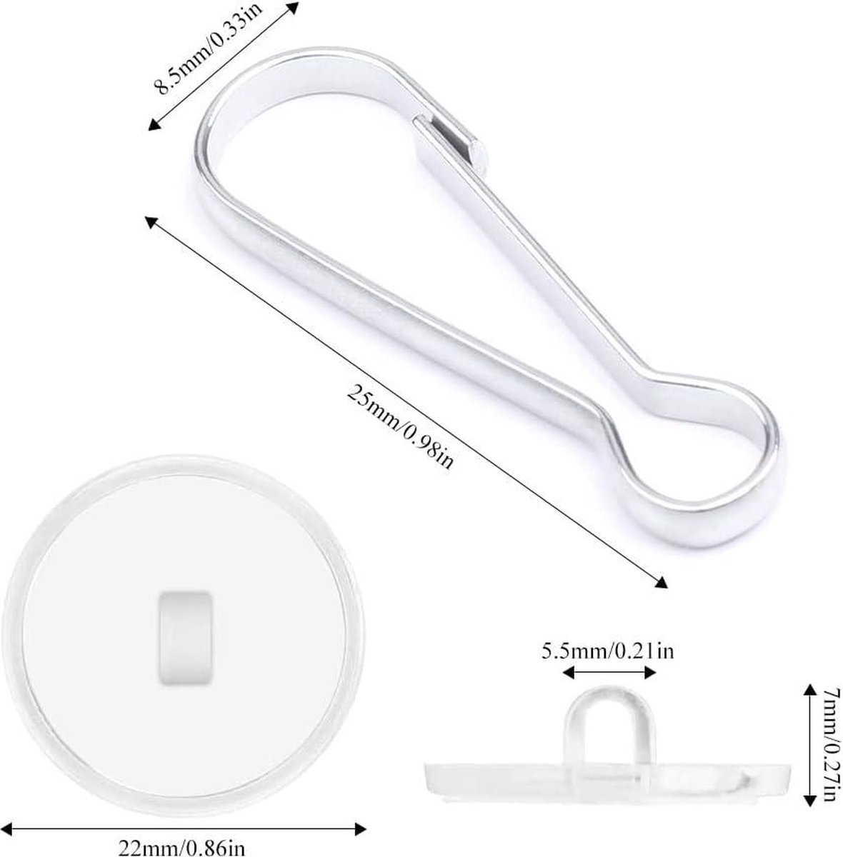 10x Tesa Zelfklevende Plafondhaken Wit 5 cm