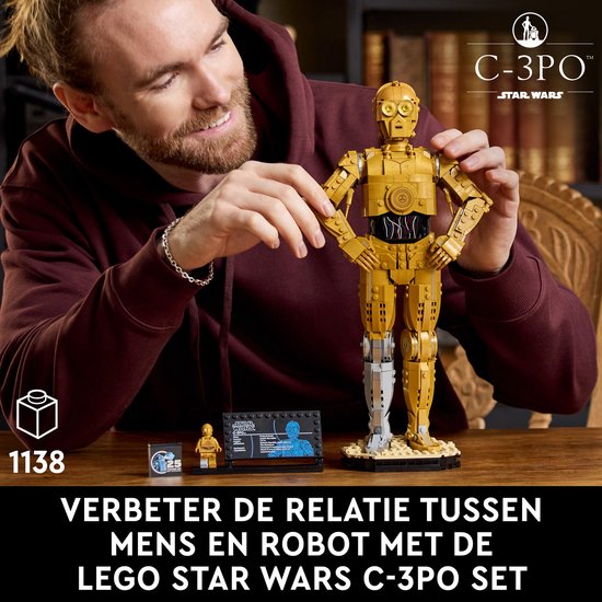 LEGO Star Wars - C-3PO Decoratie Bouwpakket met Droid Figuur - 75398