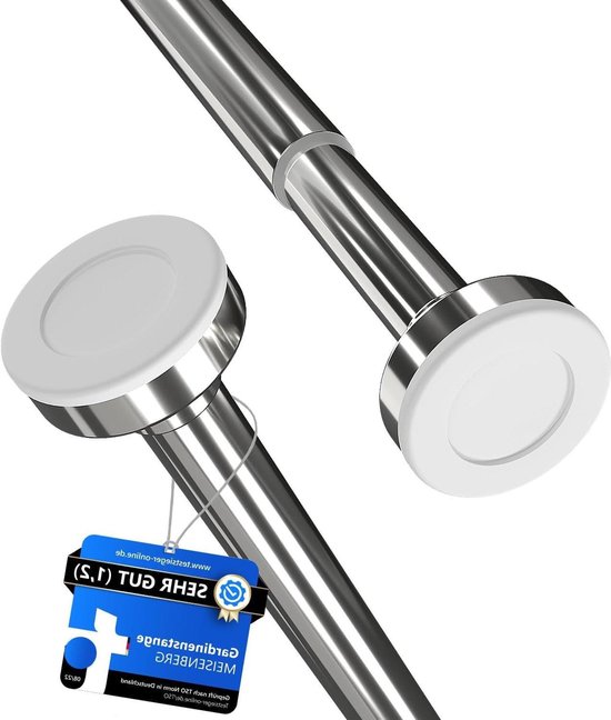 Tringle à Rideau à Tension Automatique - Extensible - Sans Perçage Ni Trous - Tringle De 125-220