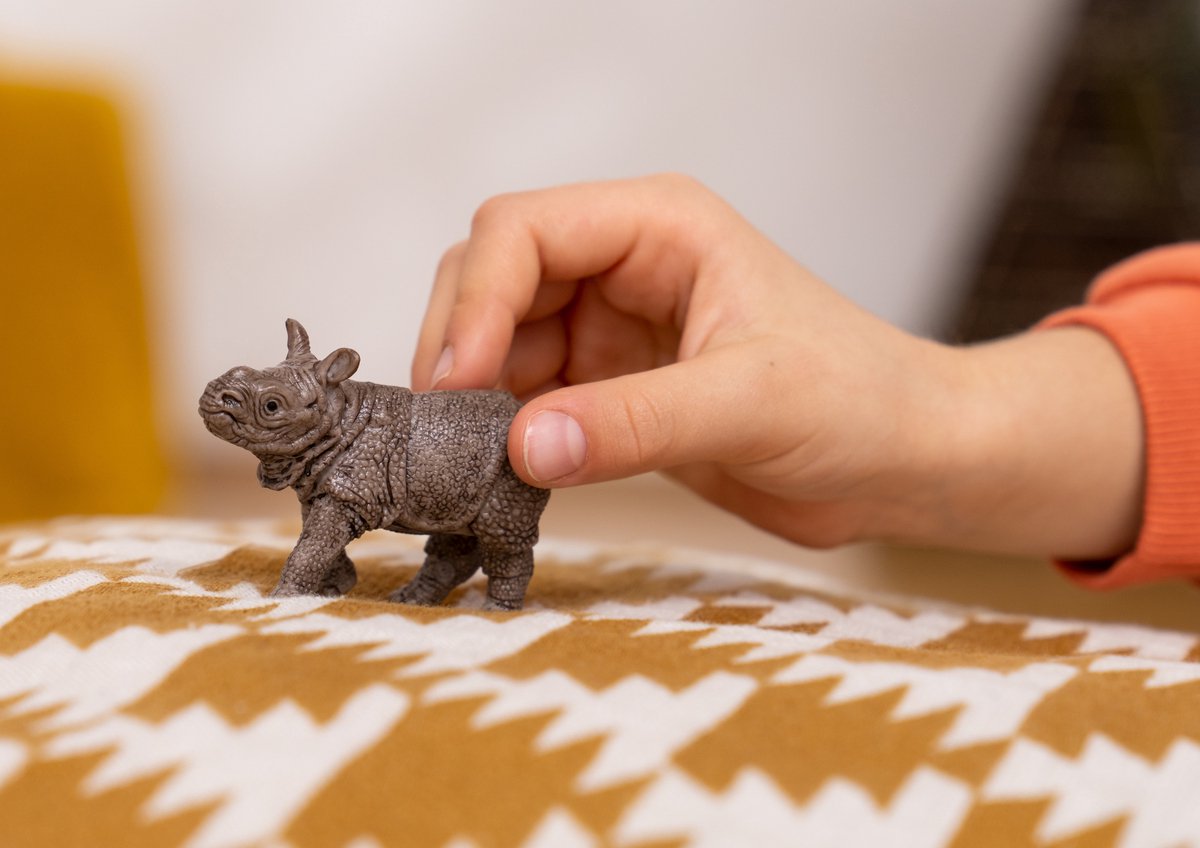 Schleich Wild Life Indische neushoornbaby speelfiguur thumbnail 3