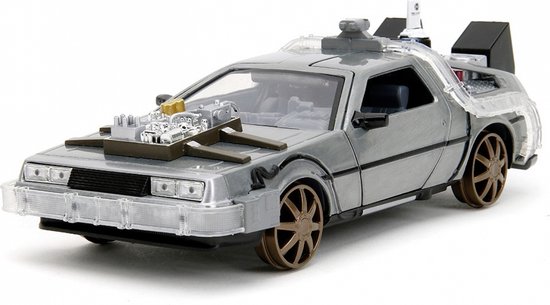 Jada Terug Naar De Toekomst Iii Dlorean 1885 1:24 Figuur Zilver