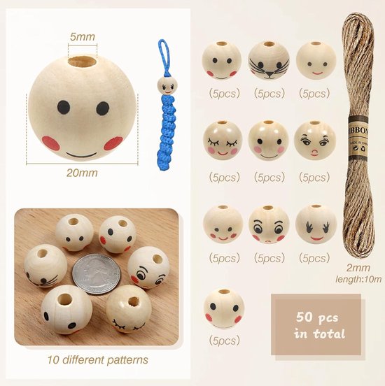 Houten Kralen van 20mm voor Creatief Gebruik