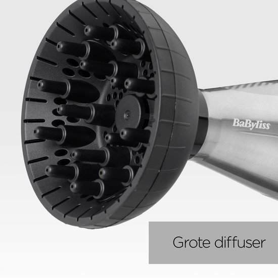 BaByliss Pro Digital Föhn 6000E - 2200W - Diffuser + 2 Blaasmonden - Digitale motor