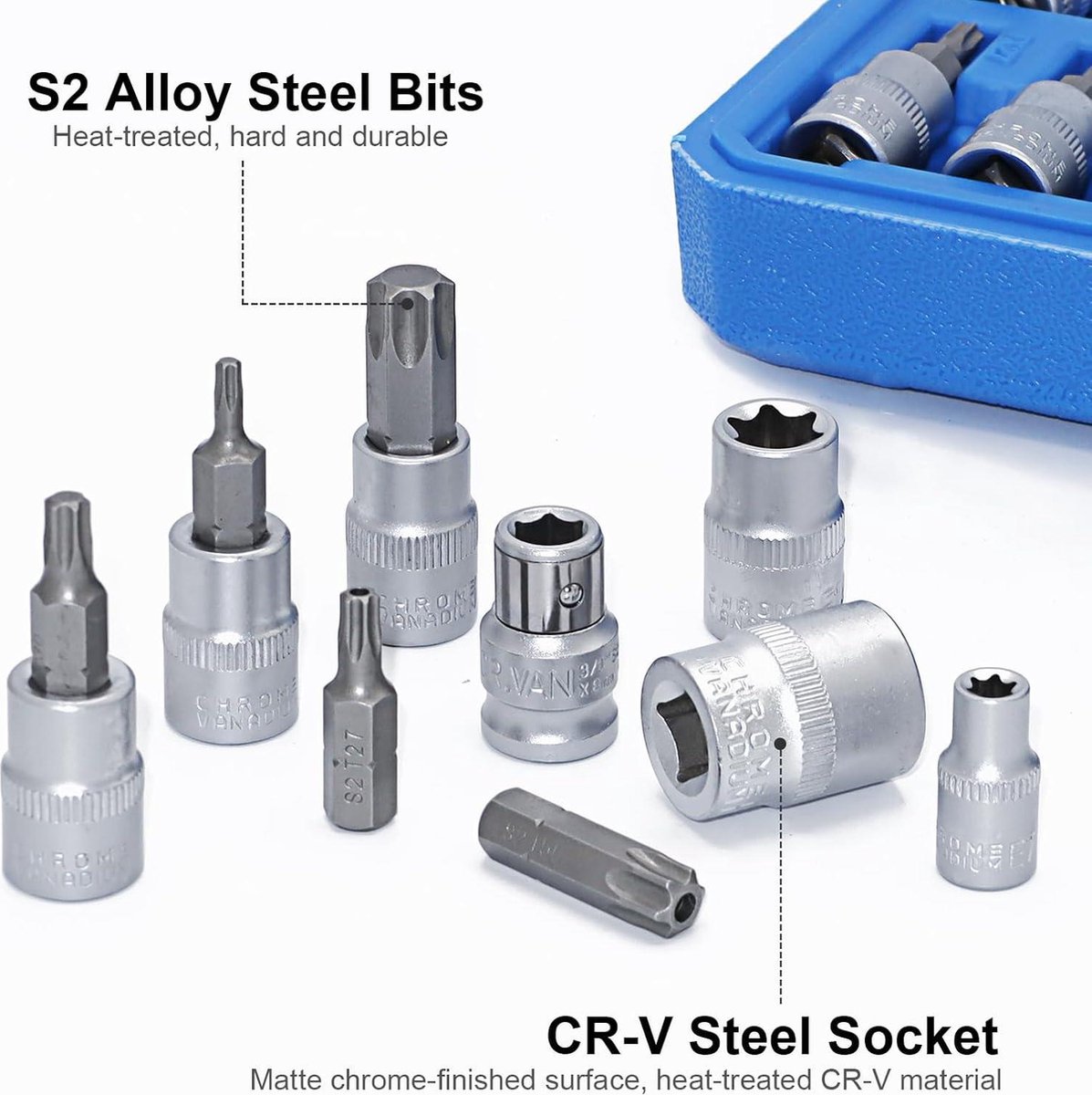 Douilles Etoile Torx Femelle Jeu Douille Clé A Cliquet Choc 1/2 Outils