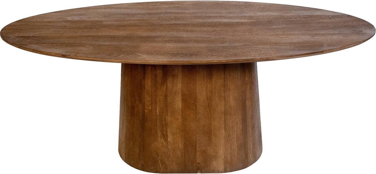Goossens Zara Eettafel - Hout - 200 x 76 x 100 cm - Ovaal