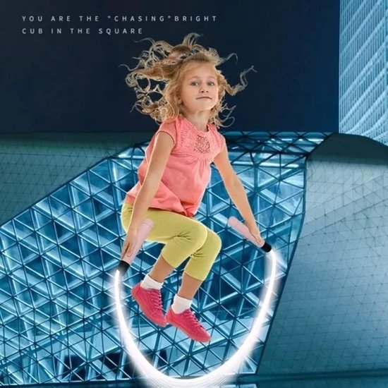 Corde à Sauter LED - Longueur Réglable 280 Cm - 3 Modes Lumineux - Pour Fitness, Perte De Poids, Enfants - Fête, Sport