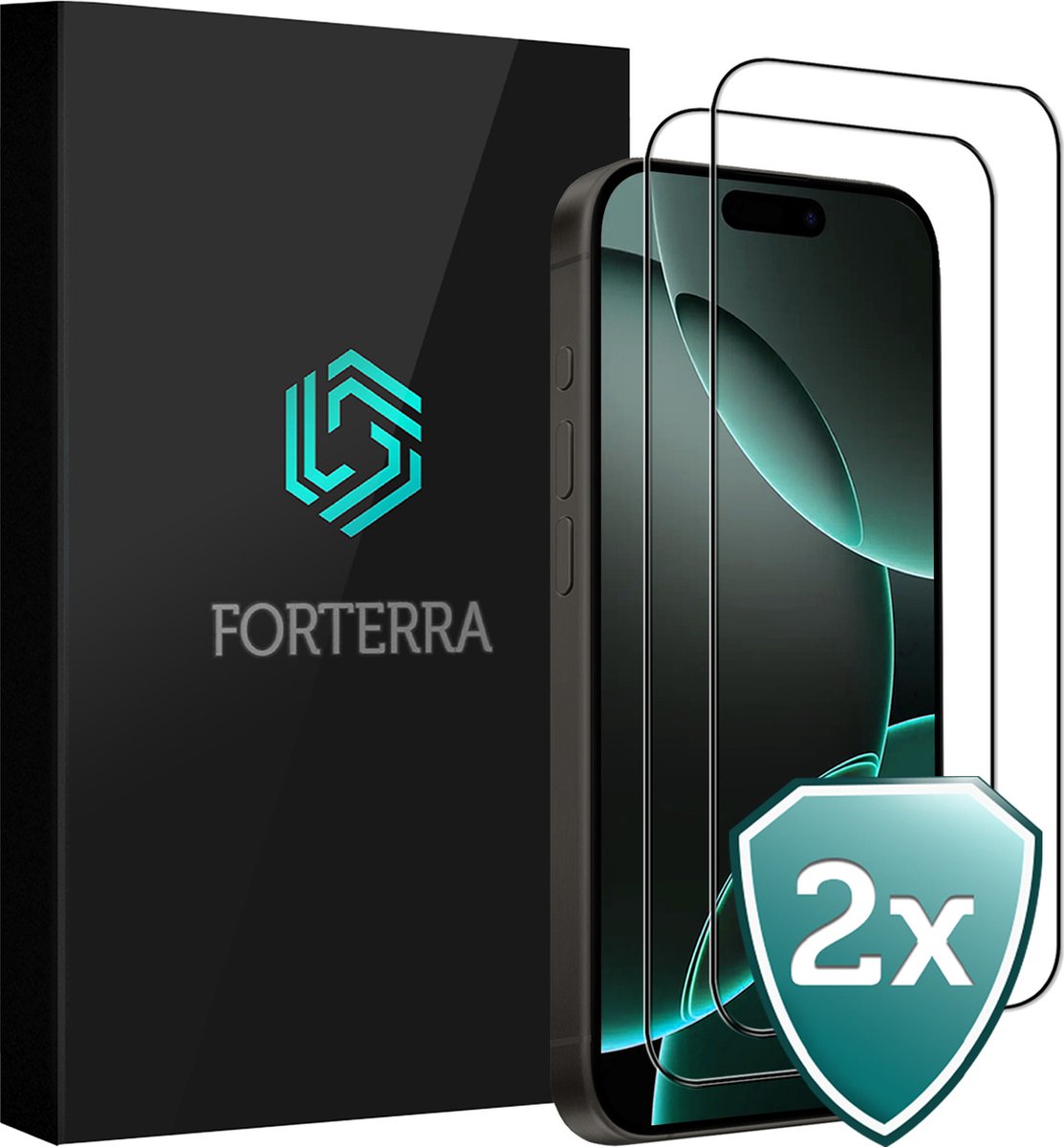 Screenprotector 2 Stuks - Geschikt voor Apple iPhone 16 Pro Max - Full Cover - Beschermglas - Gehard Glas - Tempered Glass - Screen Protector