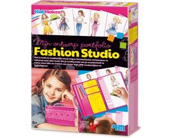 4M KidzMaker: FASHION STUDIO / FR & NL VERPAKKING, bevat gedetailleerde instructies, doos 20.5x27.5x5.5cm, 5+
