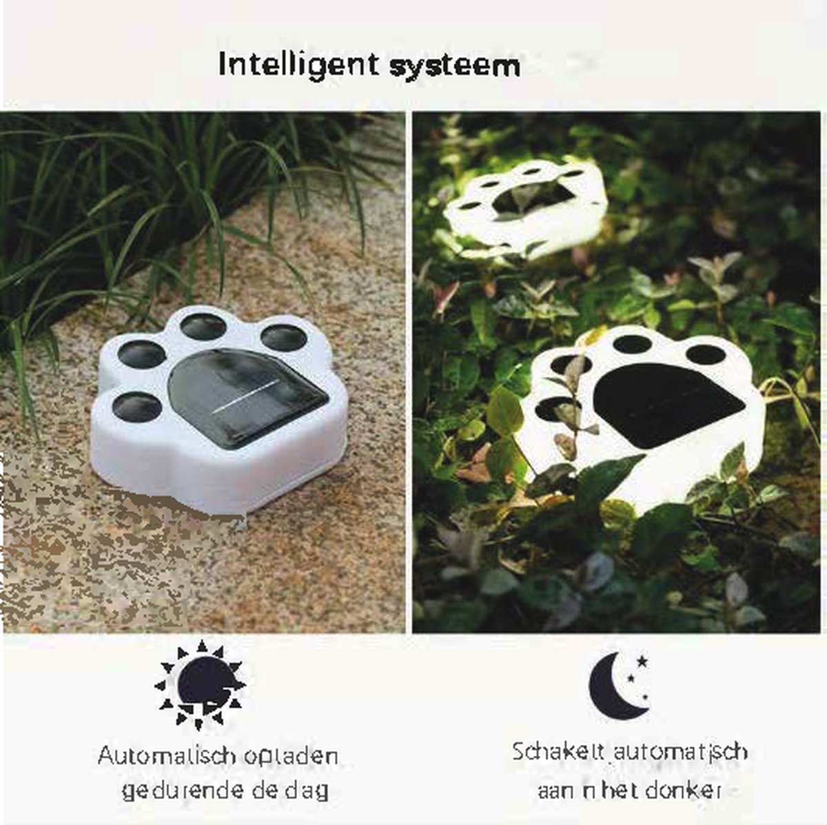 Zonne-LED-verlichting in hondenpoot design