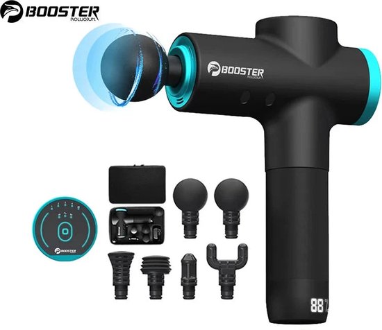 BOOSTER M2 Massage Gun 12V met LCD Display Zwart - BOOSTER - €109,00