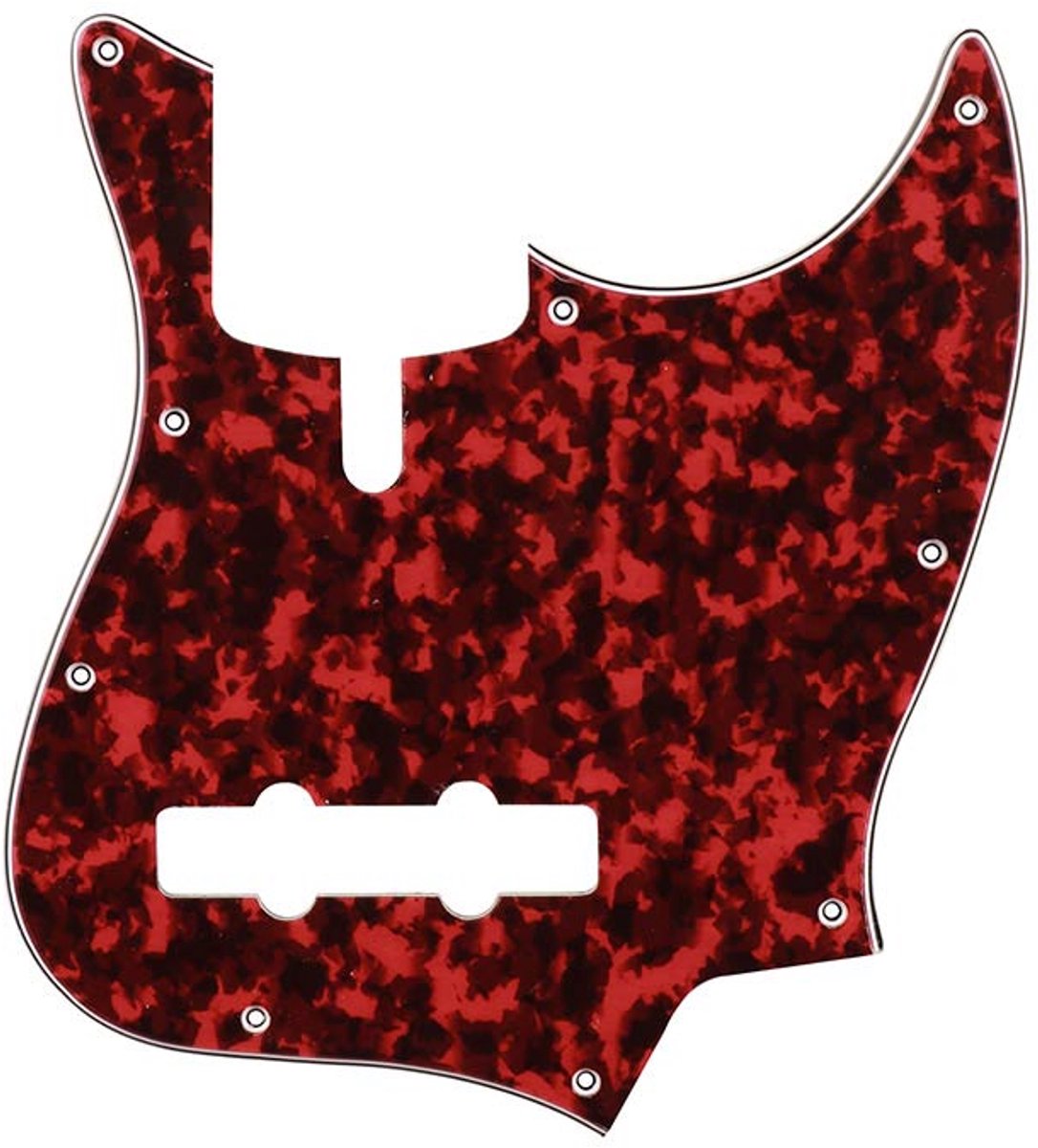 Boston M5V-310-RR pickguard, Sire Marcus Miller V-series 5-string, 3 ply, tiger red
