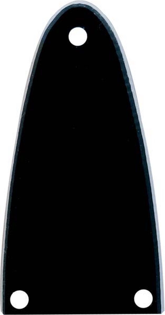 Boston LRC-24-B truss rod cover, black, 2 ply, black - white
