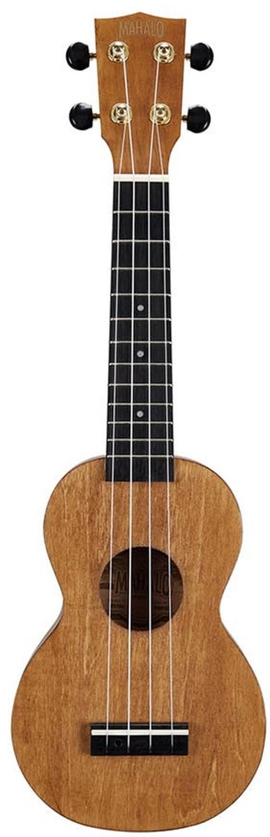Mahalo MS1TBR Slimline Series sopraan ukelele transparent brown