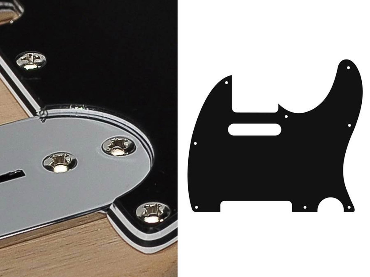Boston TE-410-B pickguard, Teaser, standard, 4 ply, black