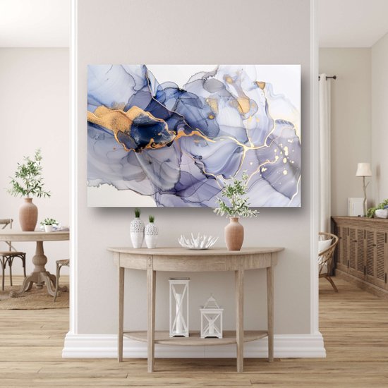 Peintures sur verre art abstrait - Peinture art moderne sur verre - Peinture Salon - Décoration murale classique - Peintures plexiglas - Peintures verre acrylique 75x50 cm