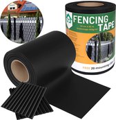 Schaduwrijke Vlechtband Hekwerk, beschermingsscherm UV 19 cm x 35 m - 450g/m2 + 20 bevestigingsclips