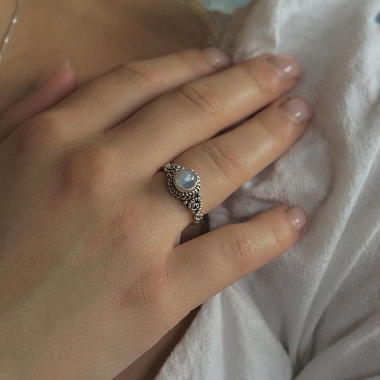 Foto: Jonline schitterende 14k ros ring zwarte onyx steen inclusief aanschuifring 16 50 mm maat 52