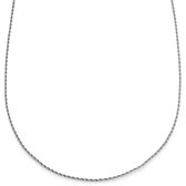Argentia | 925s | Collier à chaîne en argent sterling plaqué rhodium de 2 mm