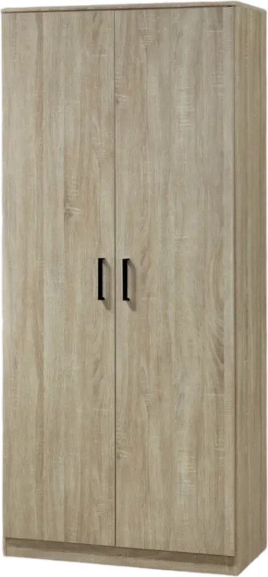 Interiax Armoire ' Lucas' 2 Portes Chêne Sonoma (184x80x42)