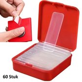 60x Nano Tape Strips I Waterdichte Dubbelzijdige Tape I Transparant I Afwasbaar I Zelfklevende I Dubbelzijdige Tape I 1.5 X 5 CM I Incl. Opbegbakje